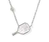 Pickleball Silver Ivory MOP Short Pendant Necklace by Kendra Scott