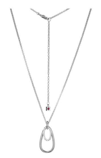 Circadia Cubic Zirconia Pendant On Rolo Chain by ELLE