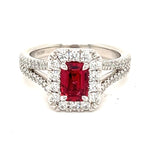 Ruby & Diamond Platinum Ring