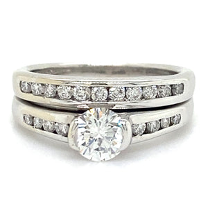 Estate 0.85cttw Diamond Wedding Set