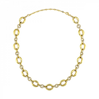 14K Yellow Gold Diamond Necklace
