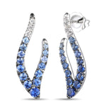 Vanilla Gold Ombre Denim Ombre White Sapphire Earrings by LeVian