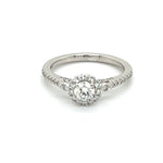 Round Lab Grown Diamond Engagement Ring with Halo