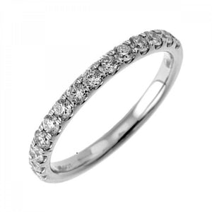 14K White Gold 1.00cttw Diamond Wedding Band