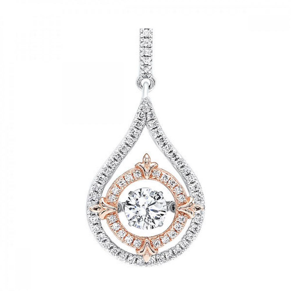 Sterling Silver and Cubic Zirconia Rhythm of Love Pendant