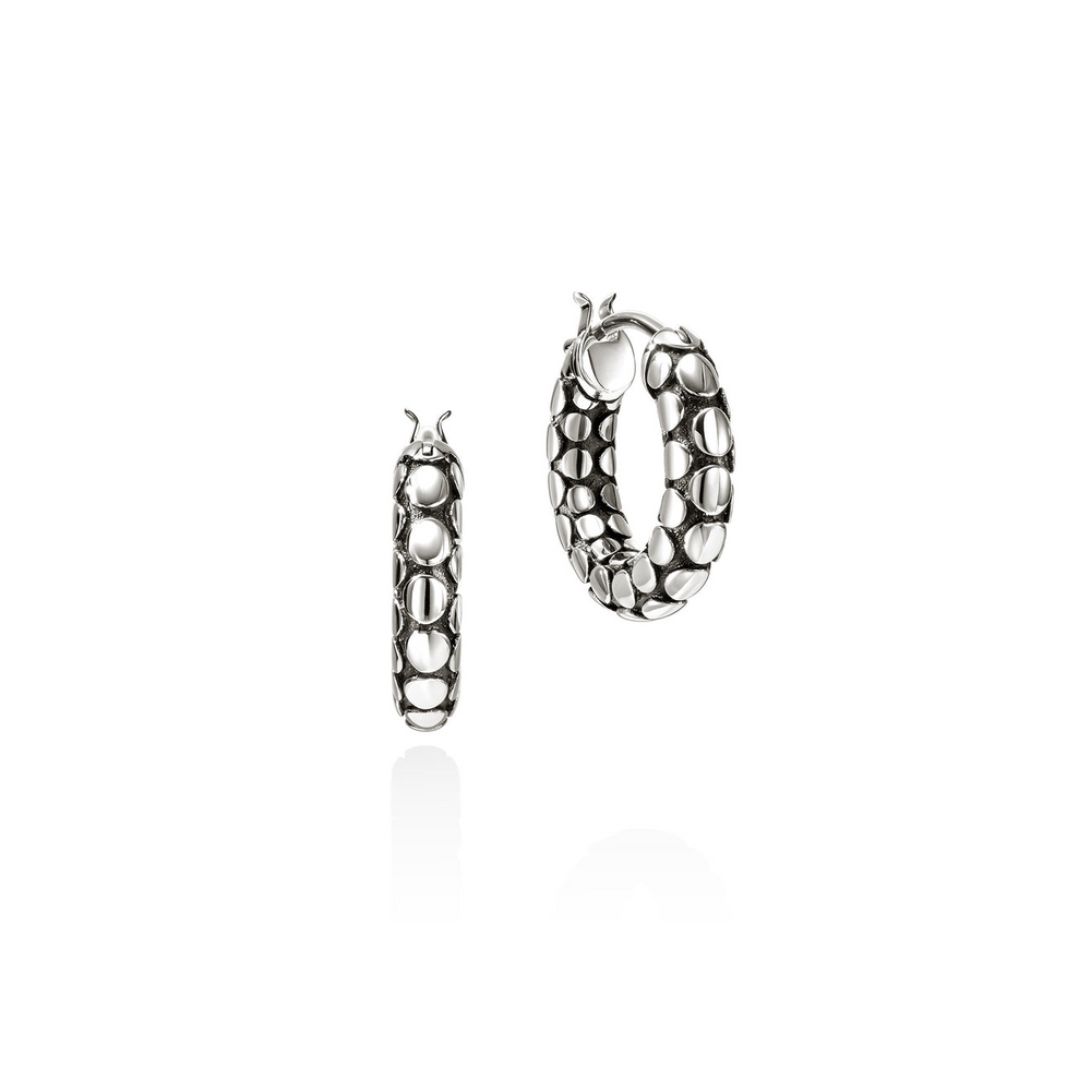 Dot Silver 15mm  Hoop Earrings by John Hardy