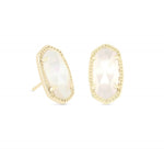Ellie Gold Plated Earrings in Ivory Pearl by Kendra Scott