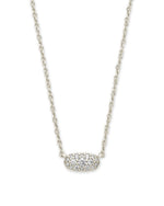 Grayson Silver Plated Crystal Necklace with White CZ by Kendra Scott