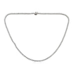 14K White Gold 15.0cttw HI I1 Diamond Tennis Necklace