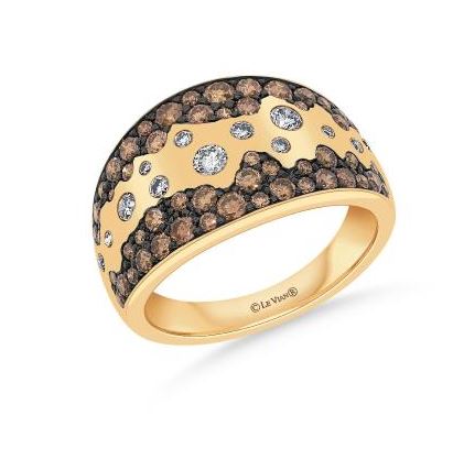 14K Honey Gold 1.35cttw Nude & Chocolate Diamond Ring by LeVian