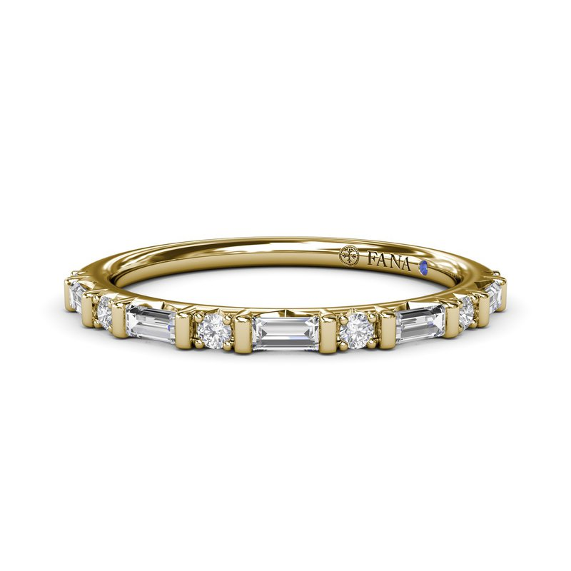 14K Yellow Gold 0.32cttw VS FG Diamond Wedding Band by Fana