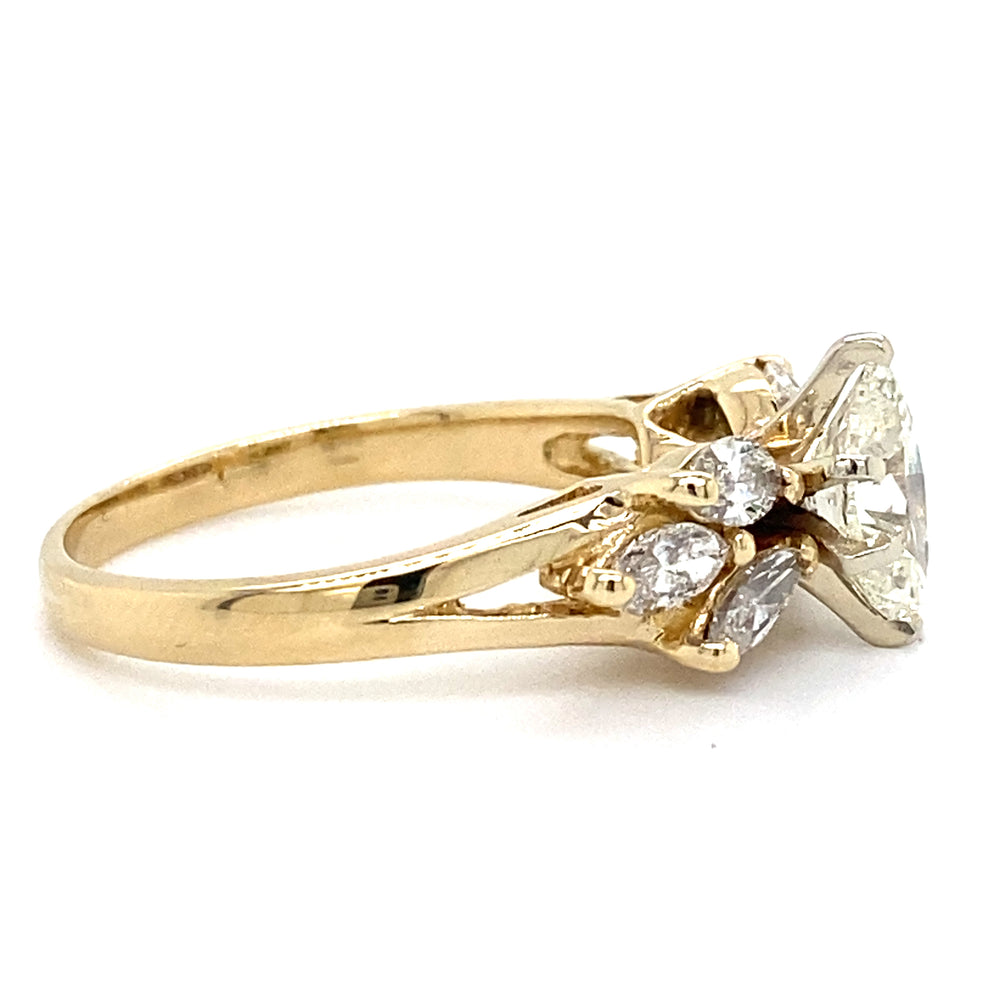 Estate 1.51cttw Marquise Diamond Ring