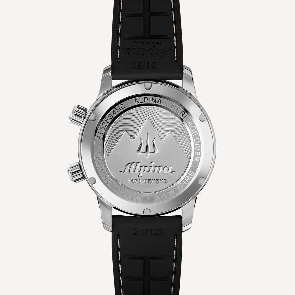 Seastrong Diver 300 Heritage Watch with Black Strap by Alpina