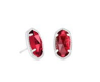 Ellie Silver Plated Earrings in Clear Berry by Kendra Scott