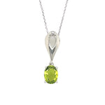 Sterling Silver Peridot Pendant Necklace