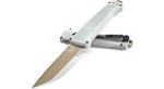 Shootout, Flat Dark Earth Blade, Cool Gray Grivory Handle by Benchmade