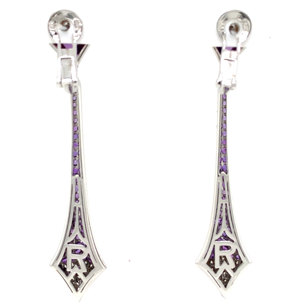 Estate Rodney Rayner Amethyst Earrings