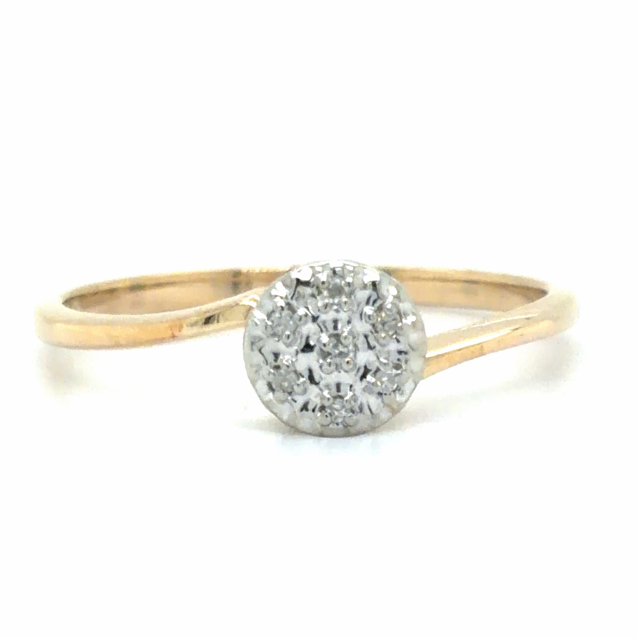 Estate Diamond Cluster Bypass Ring