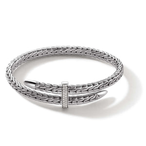 Classic Chain Sterling Silver Bypass Flex Cuff  by John Hardy