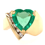 Estate Synthetic Emerald Ring