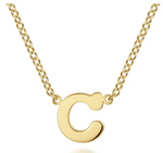 14K Yellow Gold C Initial Necklace 17.5" by Gabriel