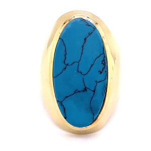 
            
                Load image into Gallery viewer, Estate 18K Turquoise Ring
            
        
