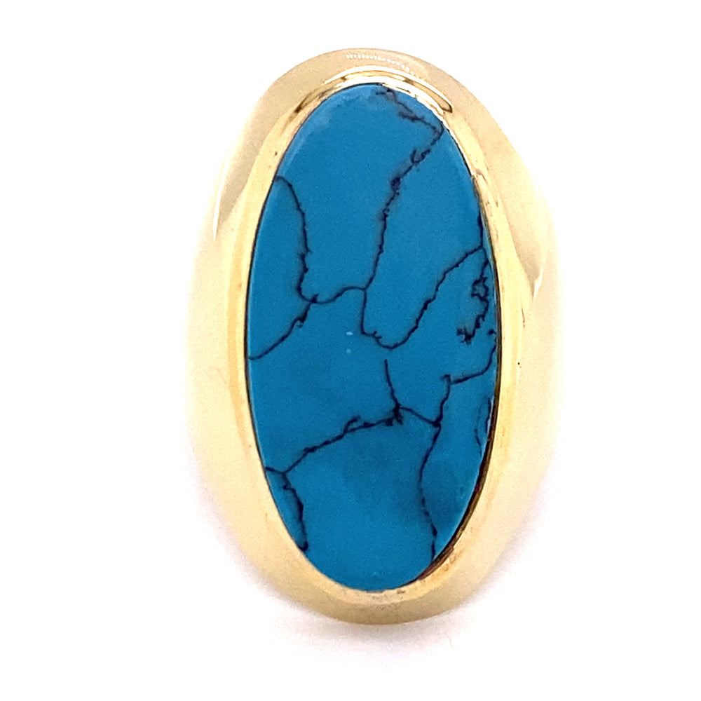 Estate 18K Turquoise Ring