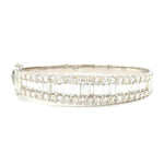 14K White Gold 7.99cttw Diamond Bangle Bracelet