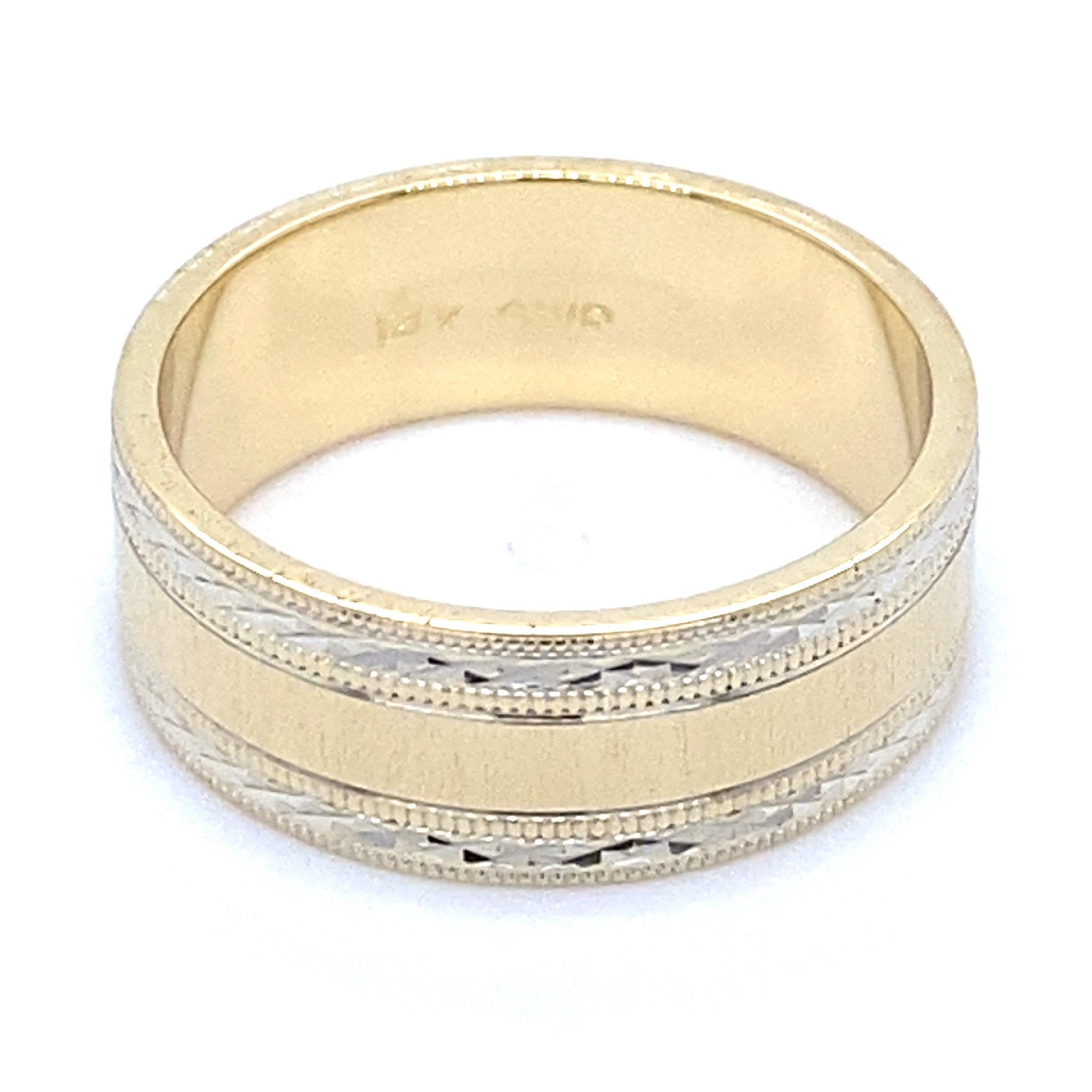 Estate 7mm Two-Tone Textured Band