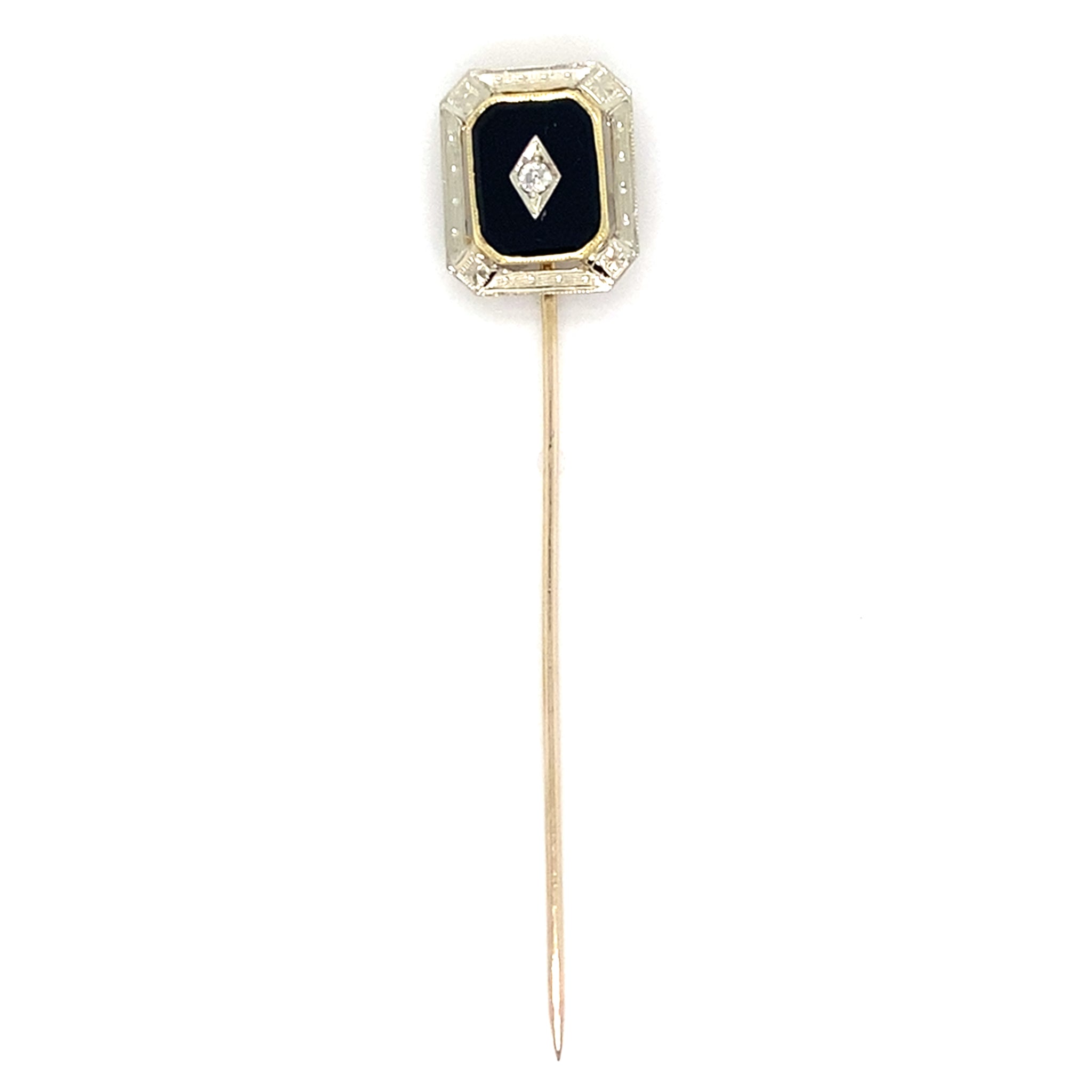 Estate Black Onyx Stick Pin
