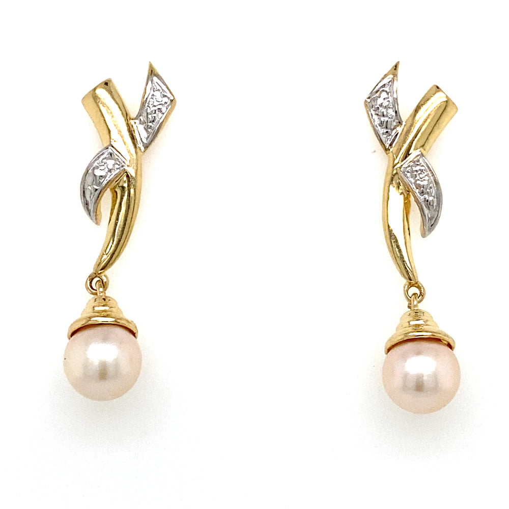 Estate Pearl Dangle Earrings
