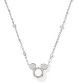 Mickey Mouse Silver White Pearl Pendant Necklace by Kendra Scott