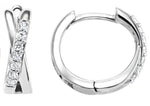 10K White Gold 0.17cttw Diamond Earrings