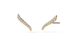 Vela 18K Yellow Gold 0.28cttw VS G-H French Cut Pave Diamond Climber Earrings by HOF