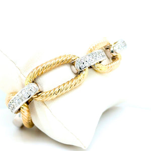 14K Two-Tone 2.23cttw Diamond Bracelet