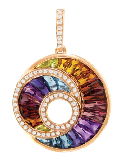 Rose Gold Diamond & Multi Color Gemstone Enhancer by Bellarri