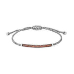 Classic Chain Sterling Silver Pull Through Garnet Bracelet by John Hardy