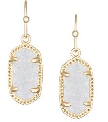 Lee Gold Plated Earring in Iridescent Drusy by Kendra Scott