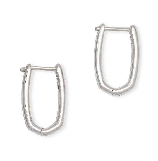 Ellen Sterling Silver Huggie Earrings by Kendra Scott