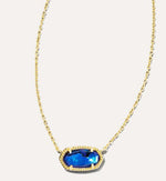 Elisa Gold Plated  Necklace in Navy Abalone by Kendra Scott