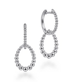 Sterling Silver Bujukan Huggie Drop Earrings by Gabriel