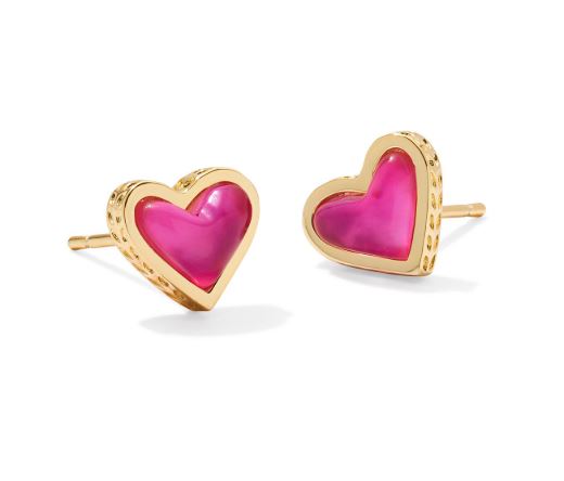 Framed Ari Heart Gold Plated Azalea Illusion Stud Earrings by Kendra Scott