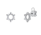 18K White Gold Diamond Aerial Sunburst Earrings by Hearts on Fire