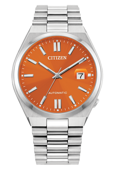 Men's Tsuyosa Automatic with Sunray Orange Dial Watch by Citizen