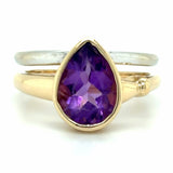 Estate Pear Shaped Amethyst Fashion Ring
