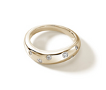 Surf 14K Gold 0.14cttw Scattered Diamond Ring by John Hardy