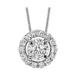 14K White Gold 1.00cttw Diamond Pendant