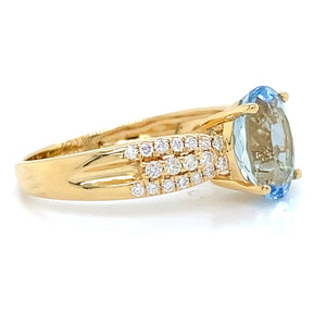 Estate Aquamarine Fashion Ring