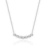 14K White Gold 0.04cttw Diamond Necklace 18"