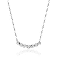 14K White Gold 0.04cttw Diamond Necklace 18"